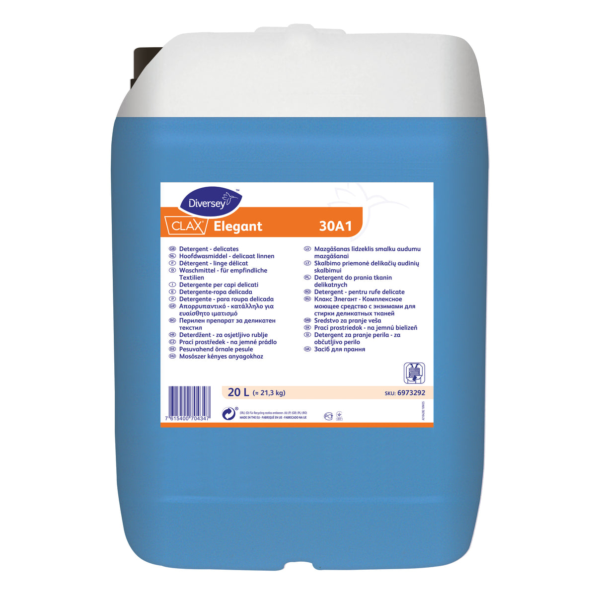Detersivo enzimatico per tessuti delicati Diversey Clax Elegant 30A1 20 litri