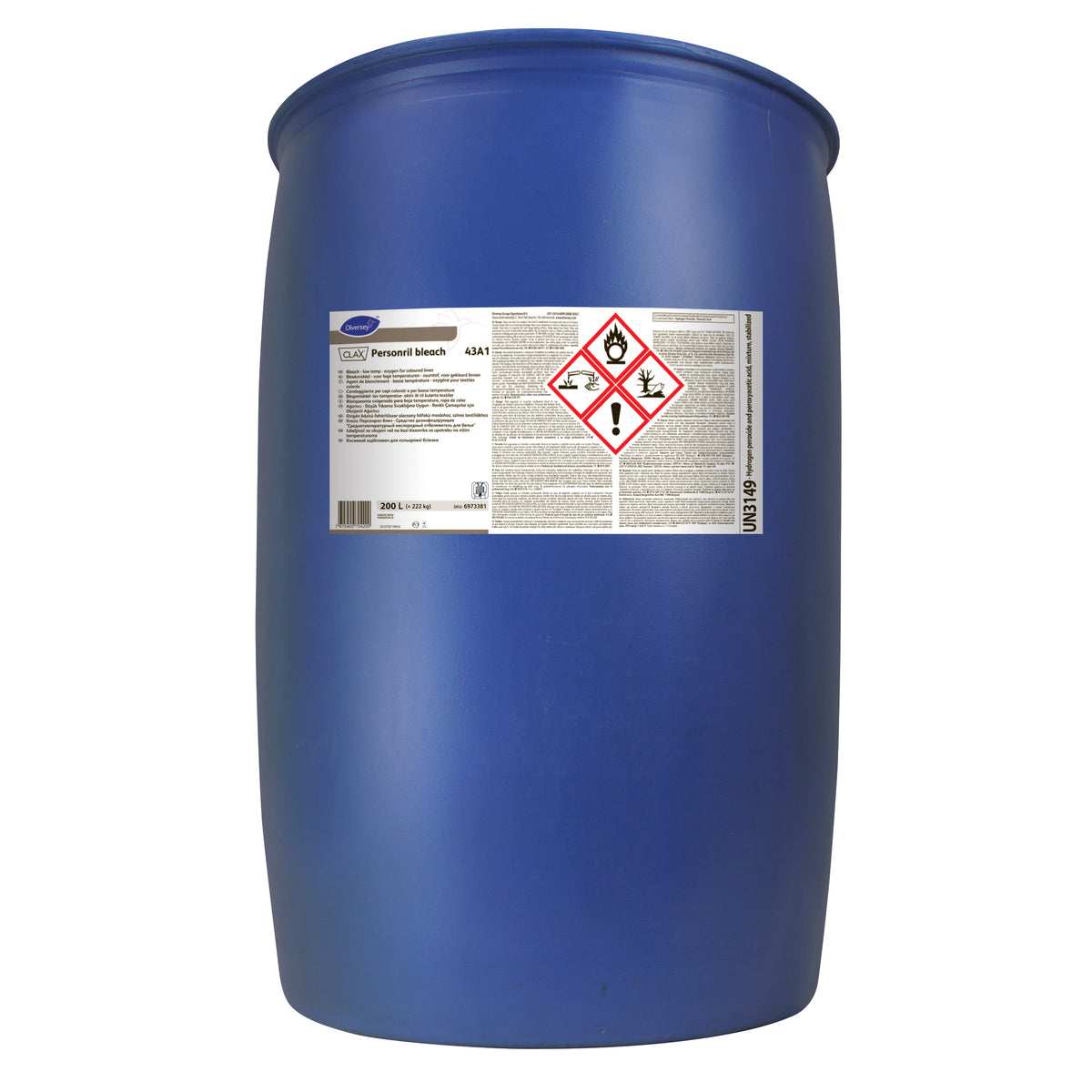 Candeggiante peracetico per basse temperature Diversey Clax Personril bleach 43A1 200 litri