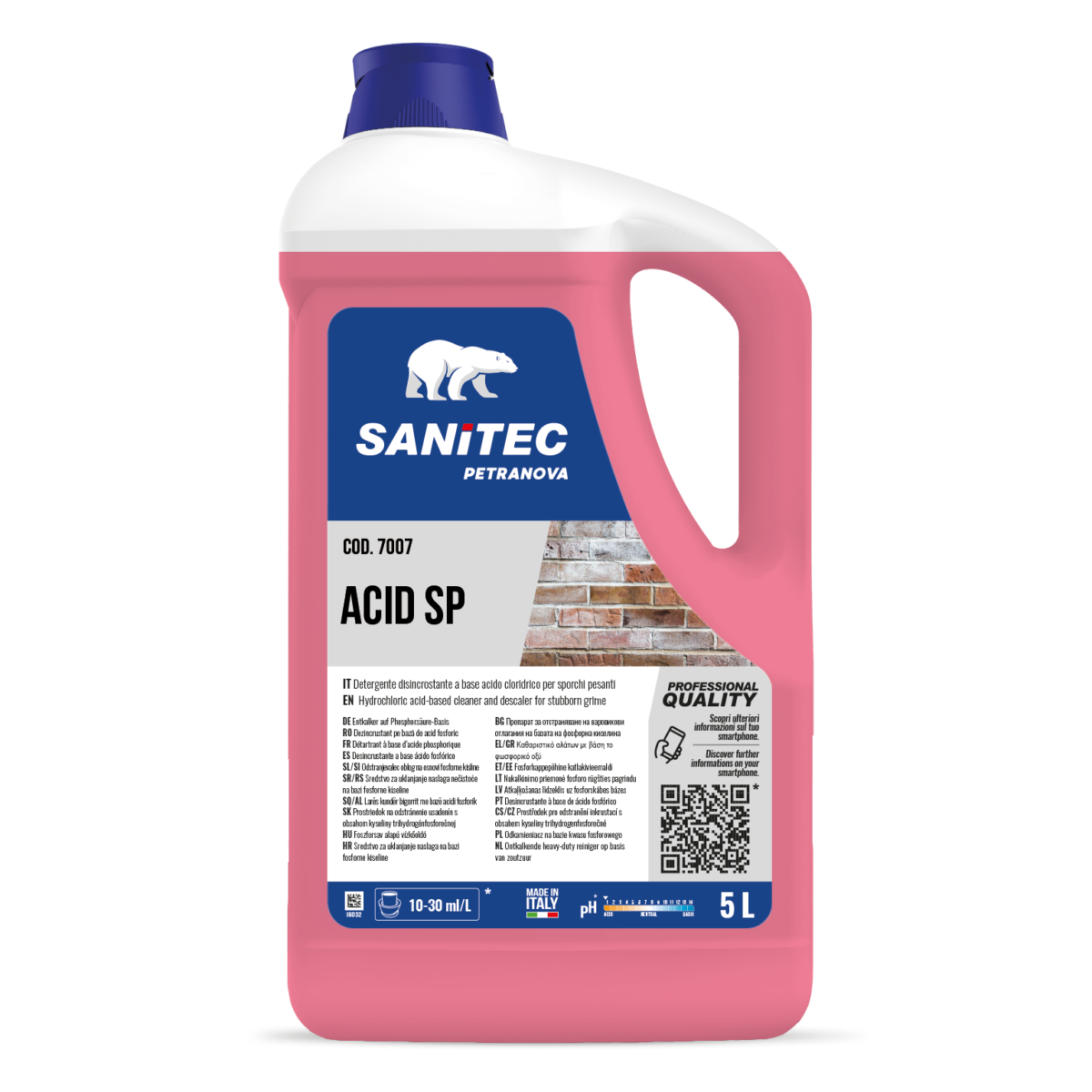 Disincrostante acido per sporchi pesanti Sanitec Acid SP 5 litri