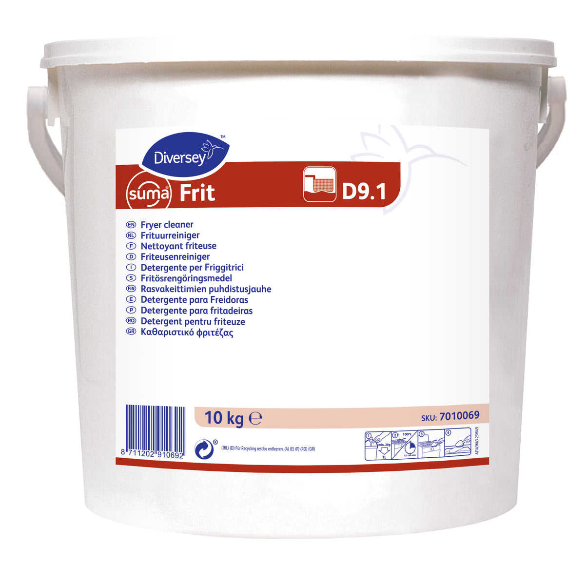 Detergente in polvere per friggitrici Diversey Suma Frit D9.1 10 kg