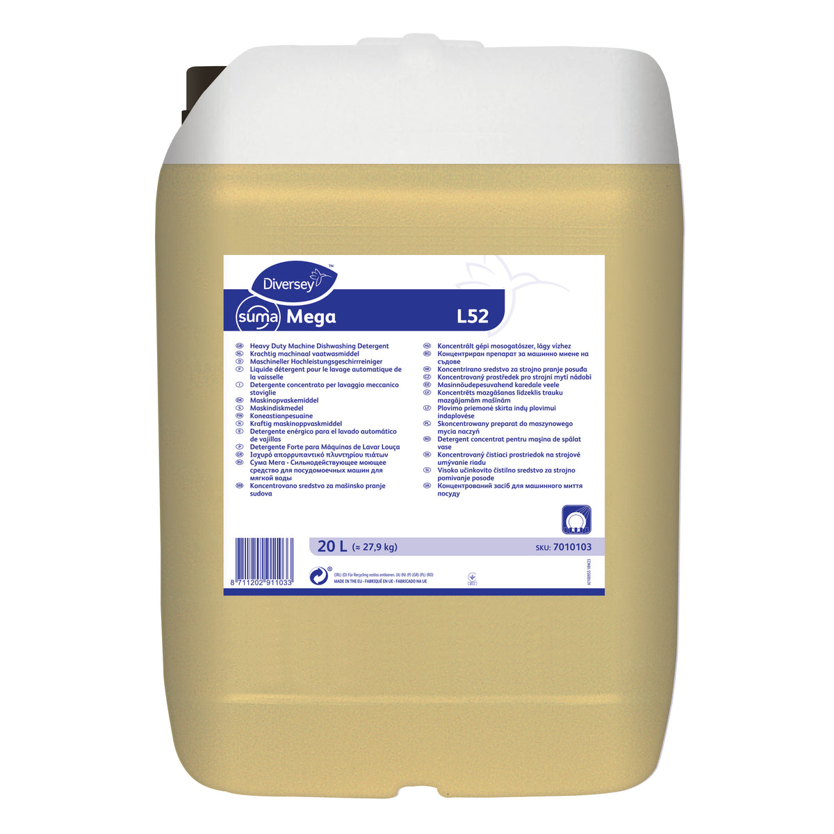 Detergente lavastoviglie per acque dolci Diversey Suma Mega L52 20 litri