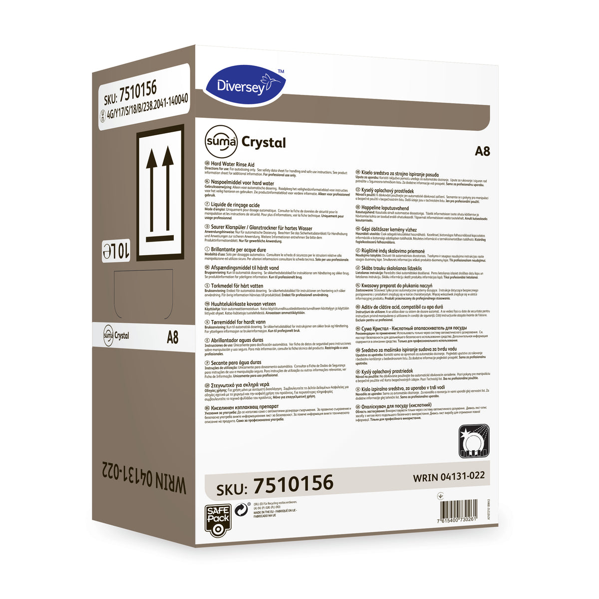 Brillantante acido Diversey Suma Crystal A8 10 litri
