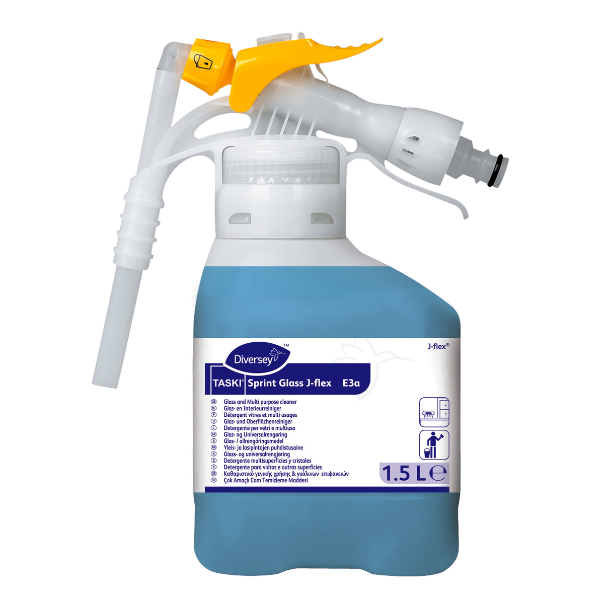 Detergente per vetri e superfici in J-flex Diversey TASKI Sprint Glass J-flex E3a 1,5 litri