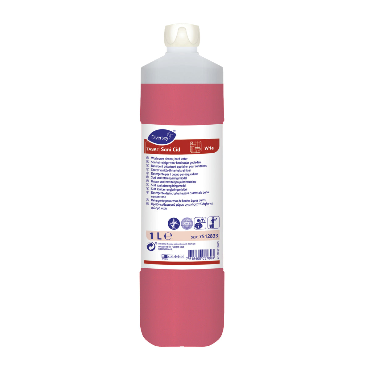 Detergente acido per bagni acque dure Diversey TASKI Sani Cid W1e 6x1 litro