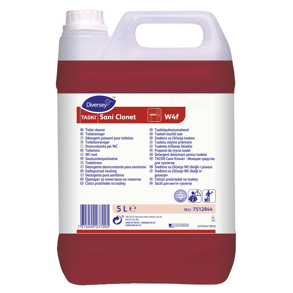 Disincrostante per WC Diversey TASKI Sani Clonet 2x5 litri