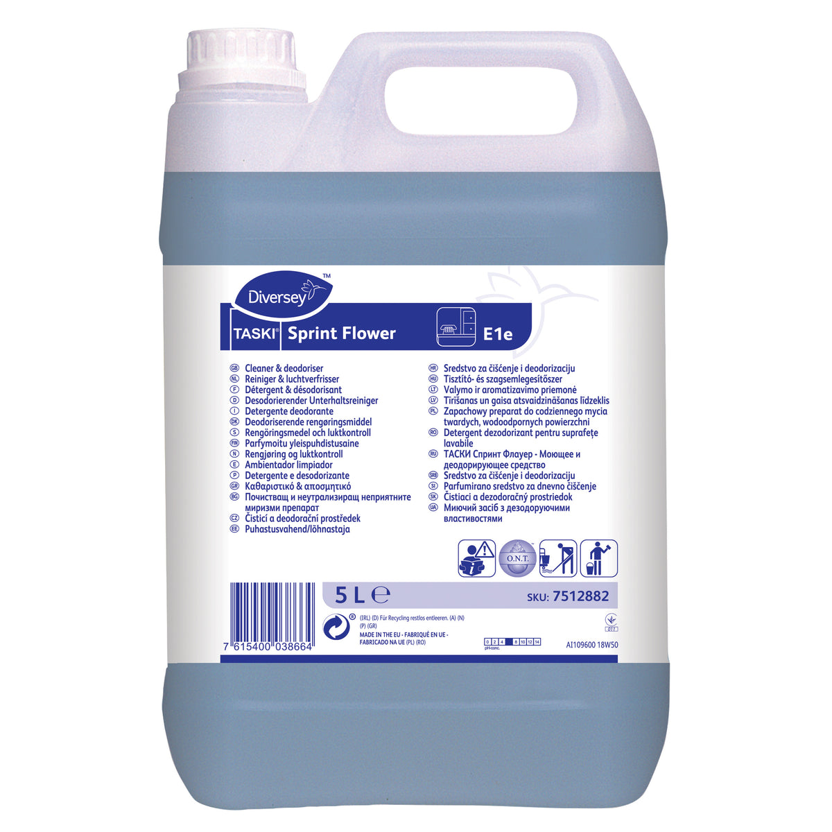 Detergente deodorante Diversey TASKI Sprint Flower 2x5 litri