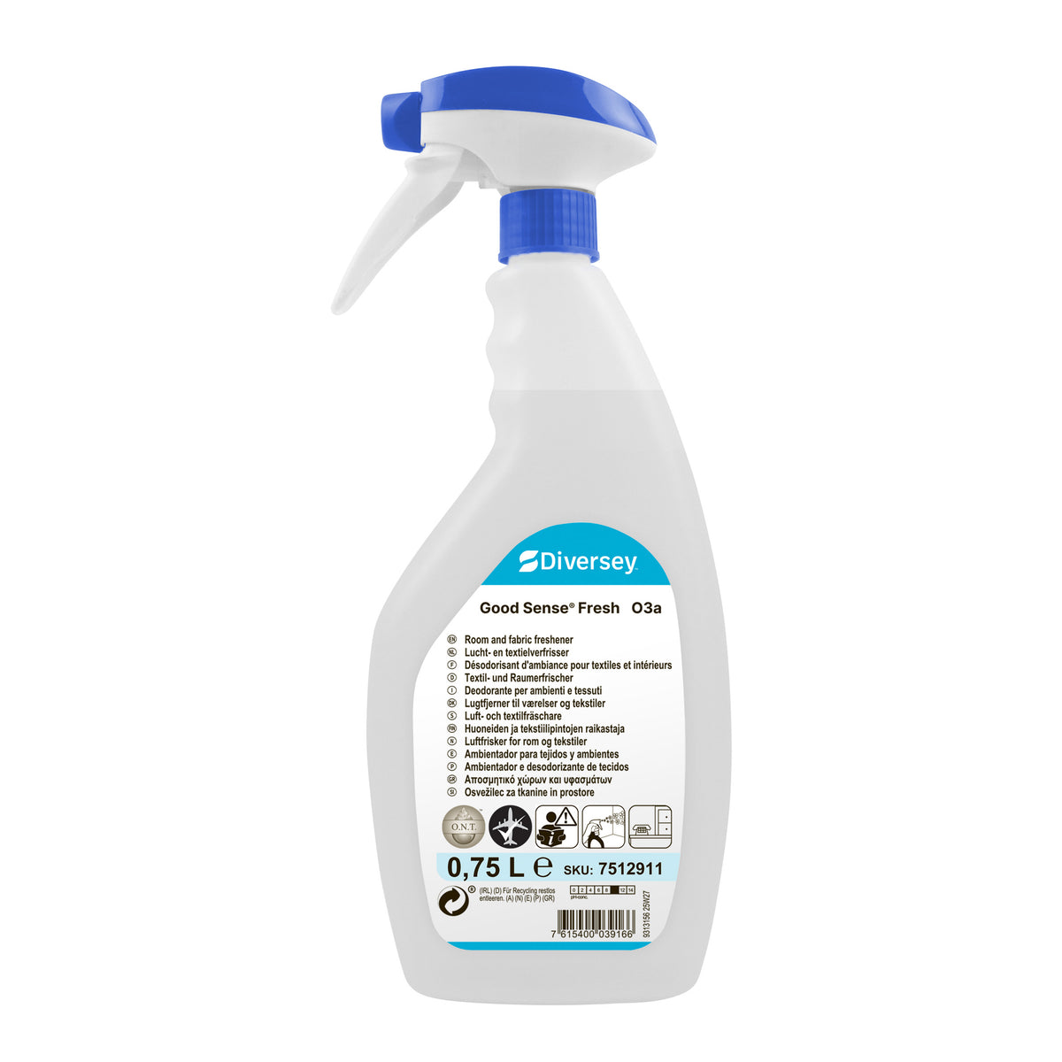 Deodorante neutralizzante di odori per tessuti Diversey Good Sense Fresh O3a 750 ml