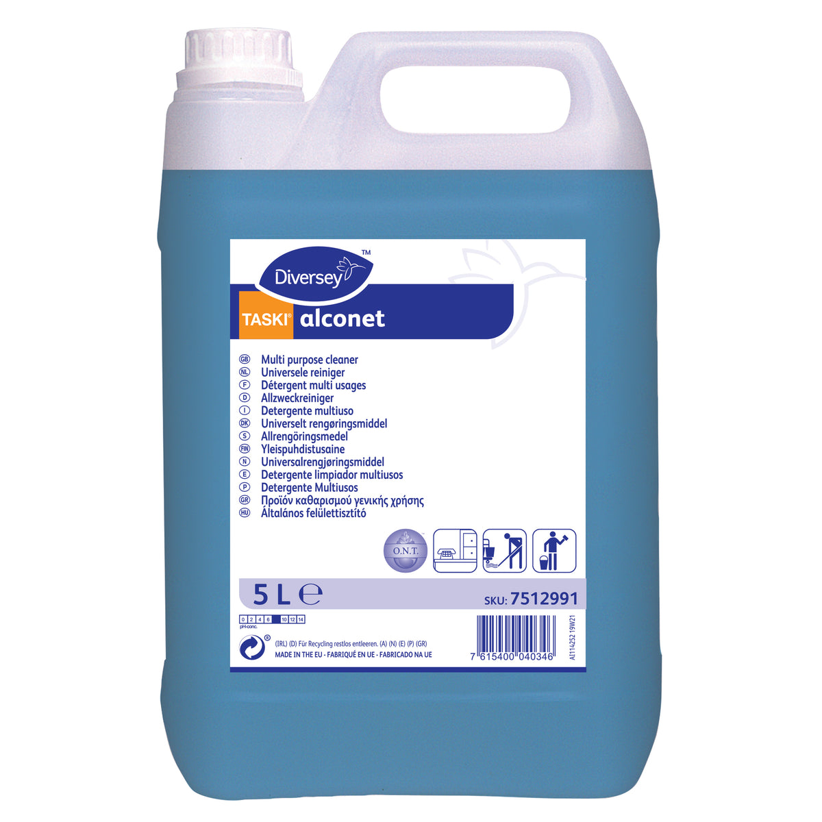 Detergente universale Diversey TASKI alconet 2x5 litri