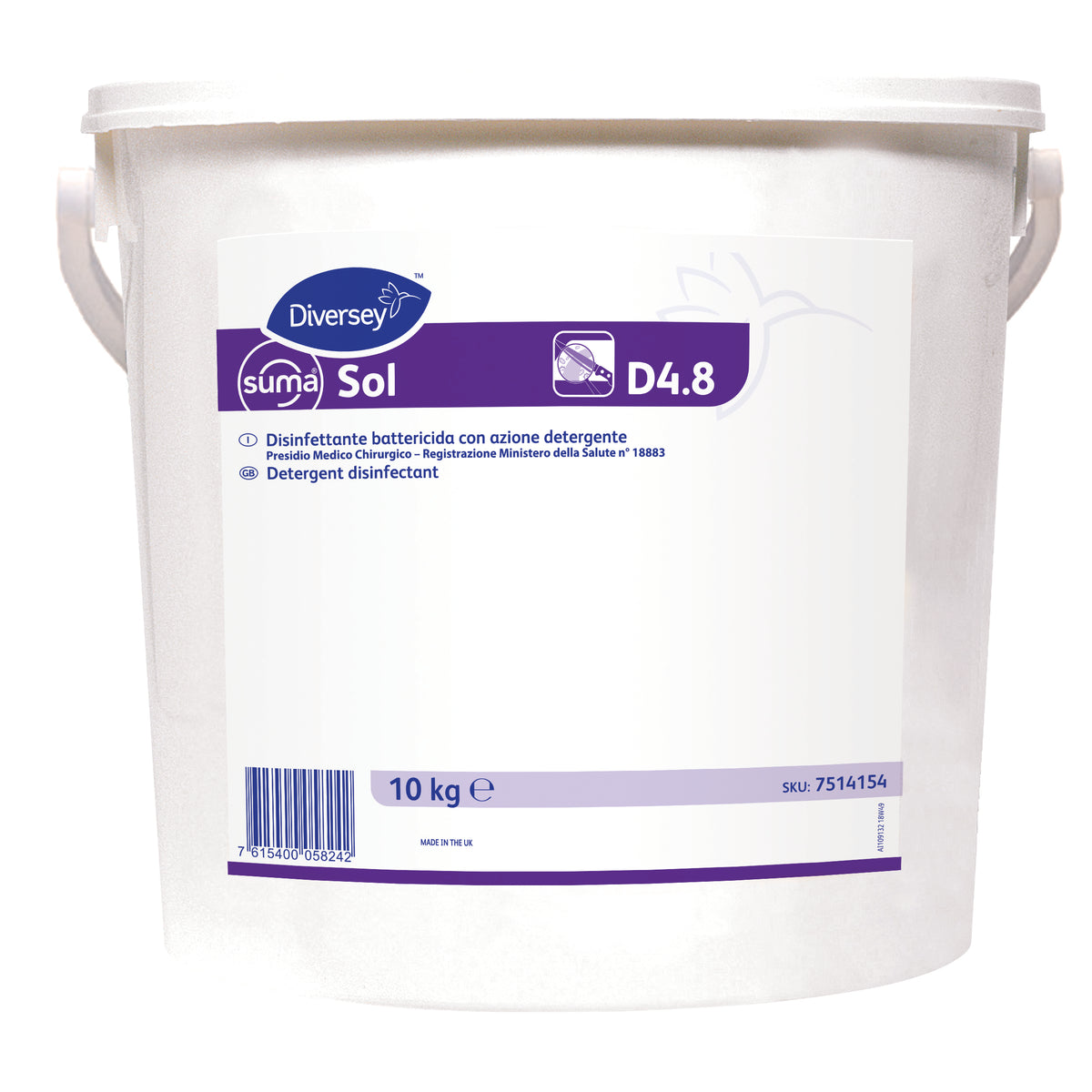 Detergente disinfettante battericida clorattivo Diversey Suma Sol D4.8 10 kg