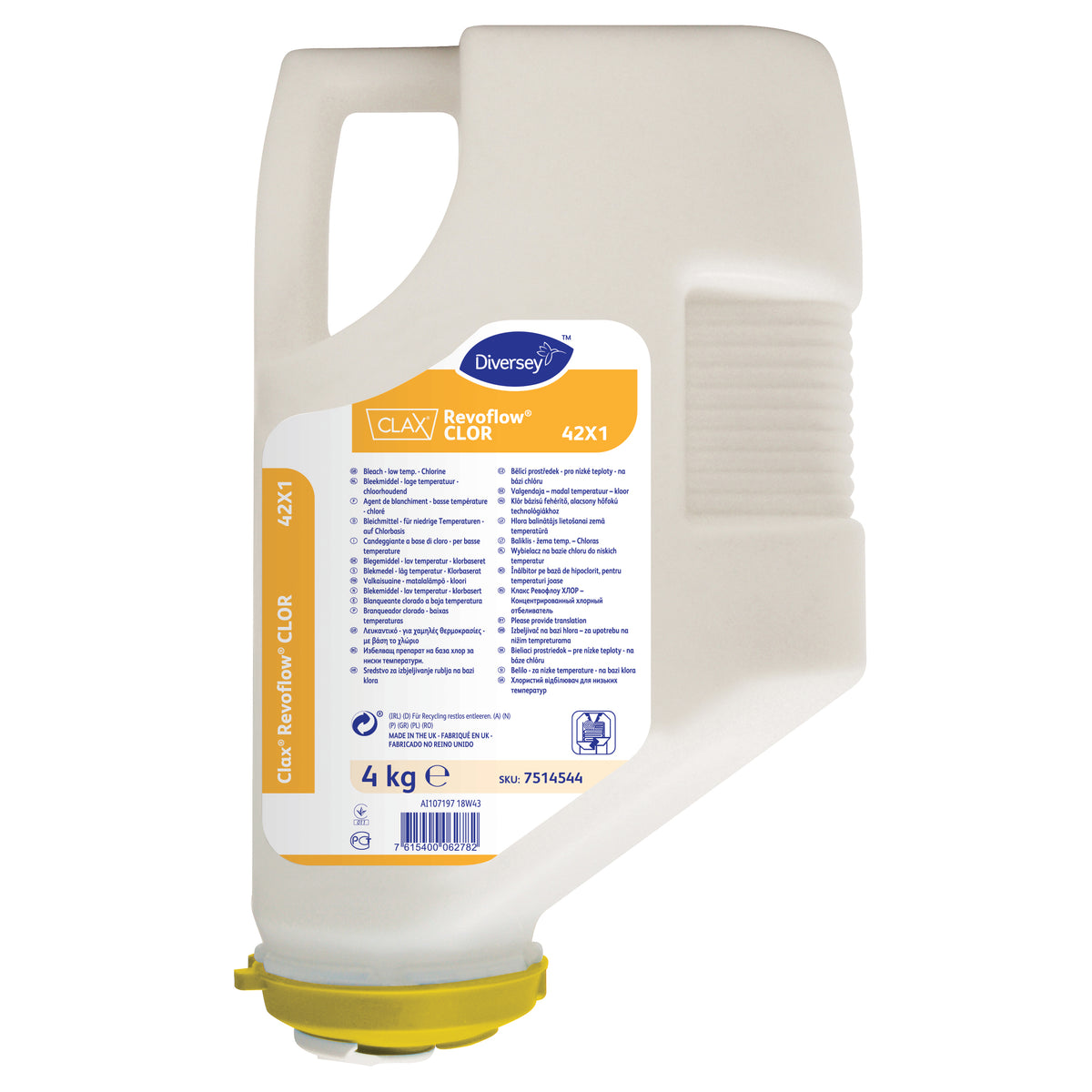 Candeggiante in polvere al cloro basse temperature Diversey Clax Revoflow CLOR 42X1 4 kg