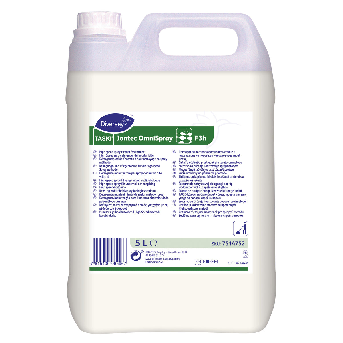 Detergente/manutentore per metodo spray Diversey TASKI Jontec OmniSpray F3h 2x5 litri