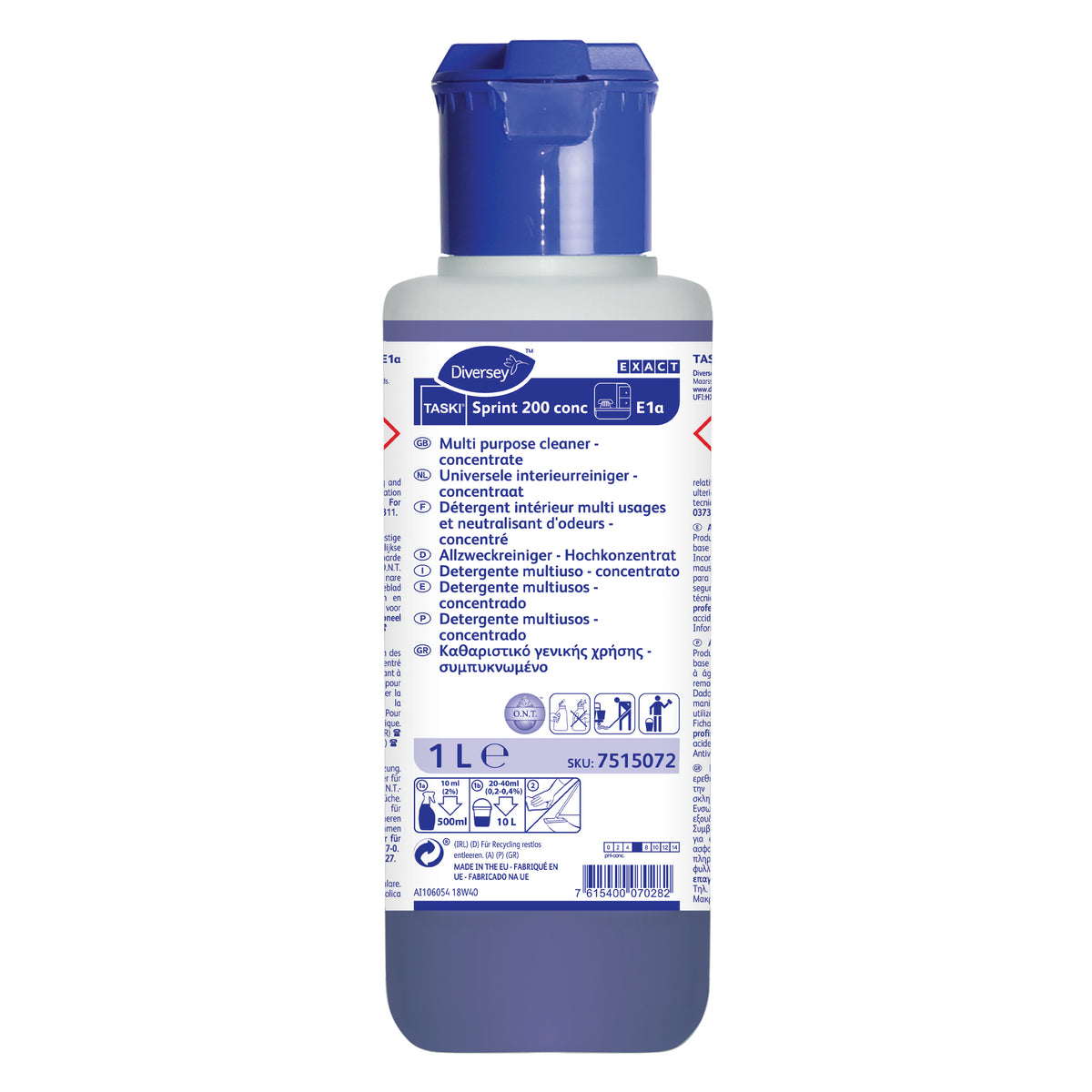 Detergente multiuso concentrato Diversey TASKI Sprint 200 conc 1 litro