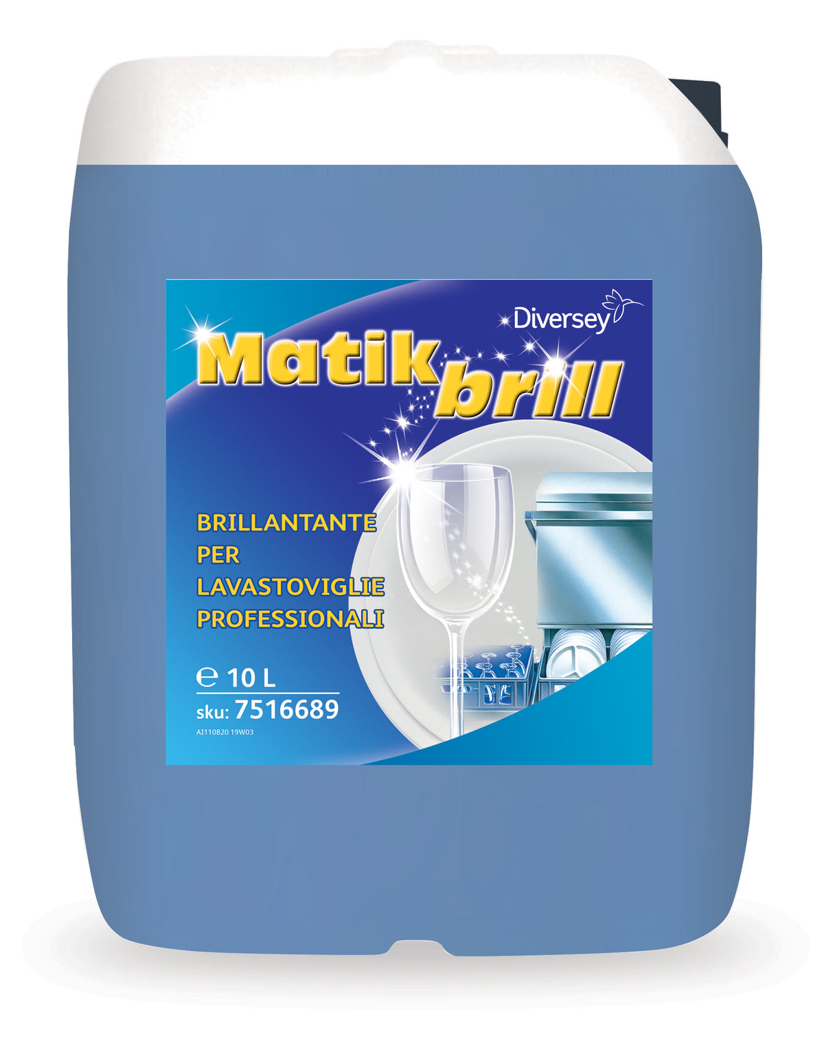Brillantante per il risciacquo in lavastoviglie Diversey Matik Brill 10 litri