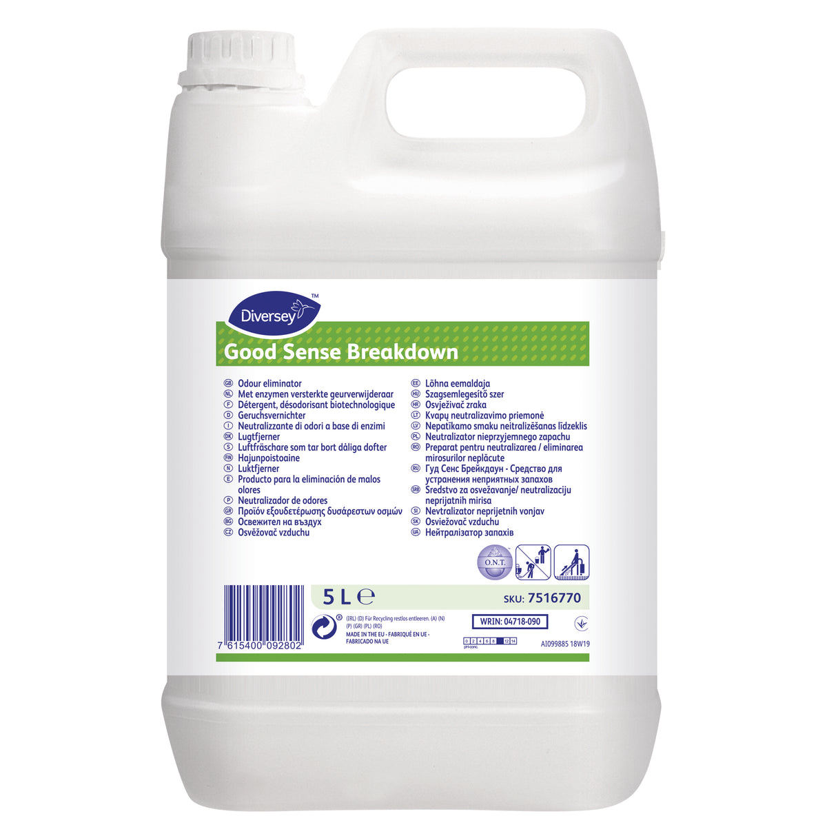 Neutralizzante enzimatico di cattivi odori Diversey Good Sense Breakdown 2x5 litri