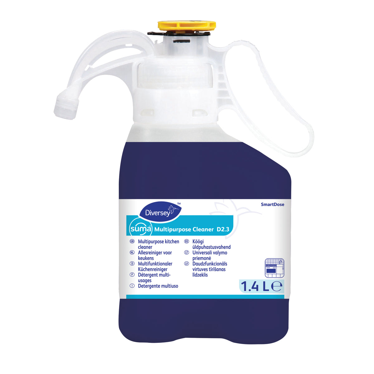 Detergente multiuso in SmartDose Diversey Suma Multipurpose Cleaner D2.3 2x1,4 litri
