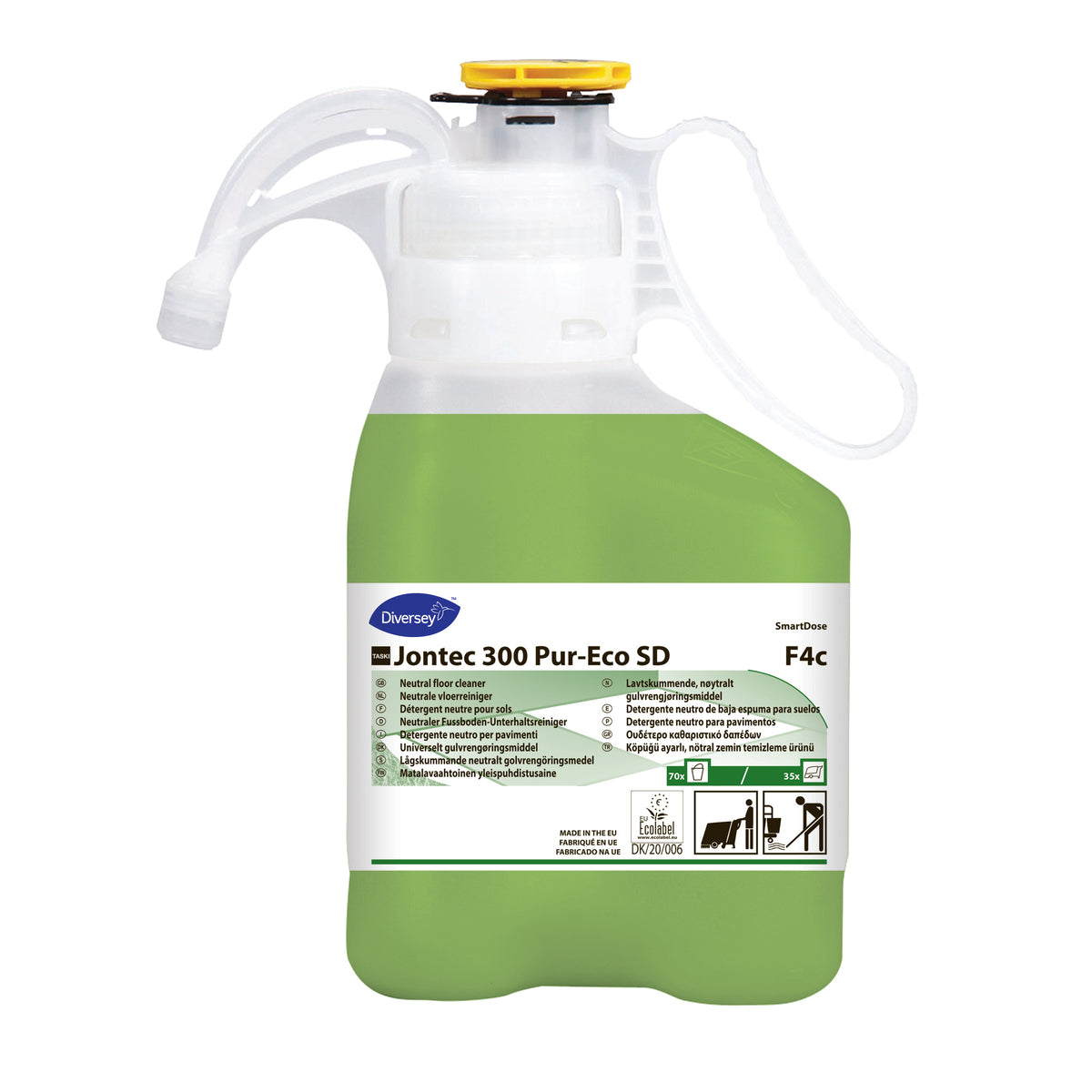 Detergente neutro per pavimenti in SmartDose Diversey TASKI Jontec 300 Pur-Eco SD F4c 1,4 litri