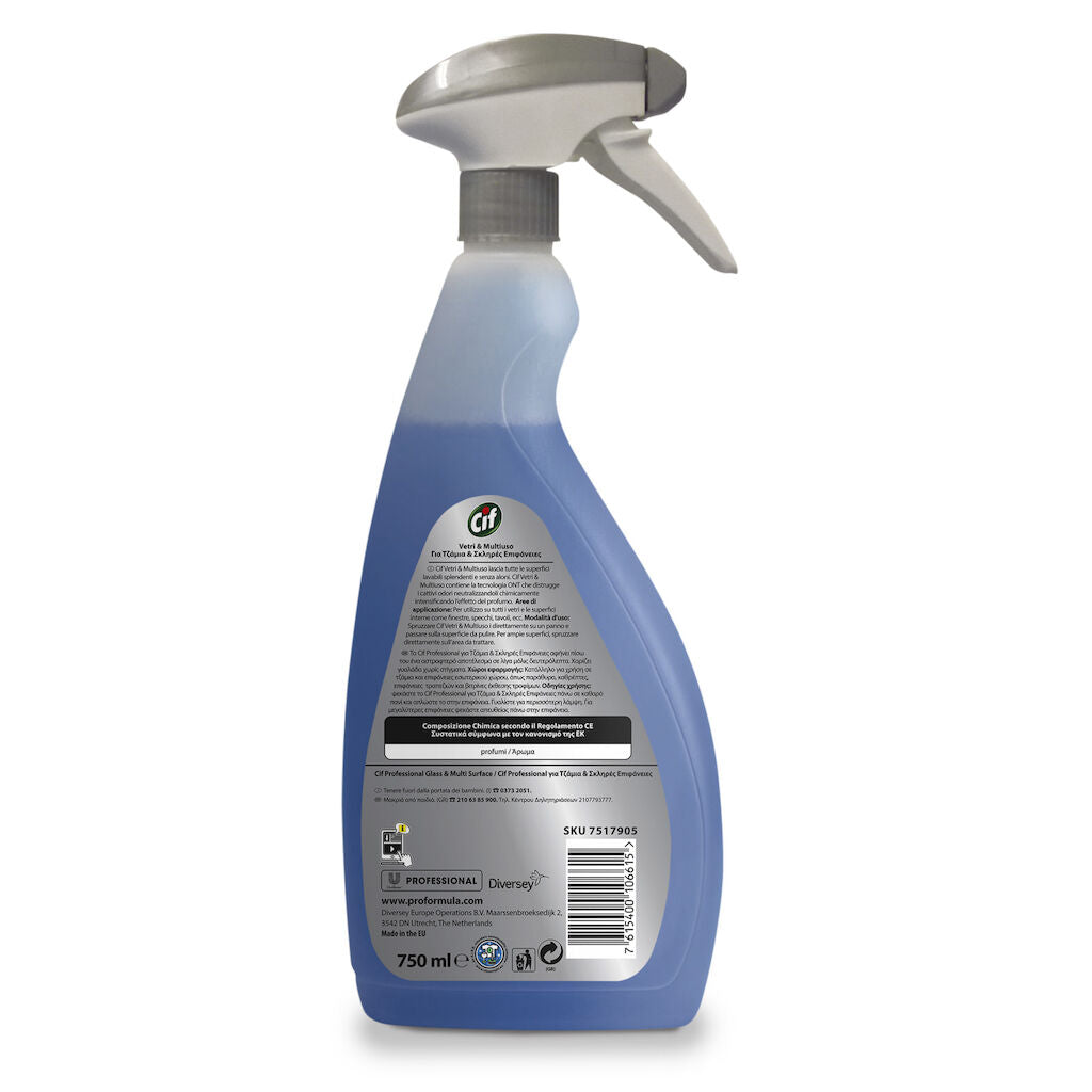 Detergente per vetri e superfici Diversey Cif Vetri e Multiuso 750 ml