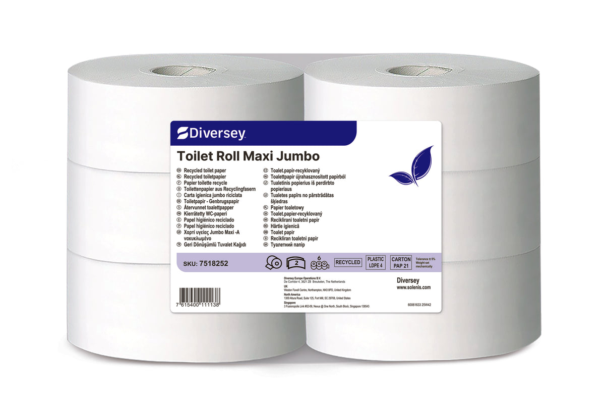Carta igienica Maxi Jumbo Diversey Toilet Roll Maxi Jumbo 320 m 6 pezzi