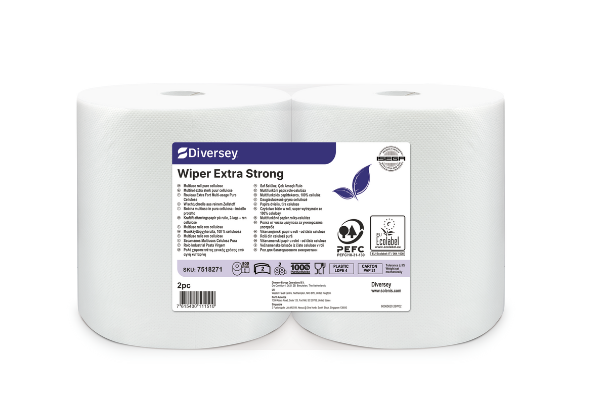 Bobina multiuso Diversey Wiper Extra Strong 304 m Bianco 1 pezzo