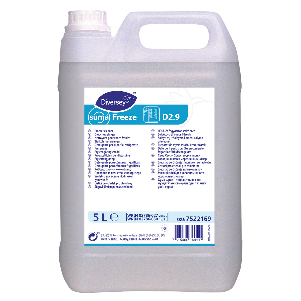 Detergente pronto all’uso per celle frigorifere Diversey Suma Freeze D2.9 2x5 litri