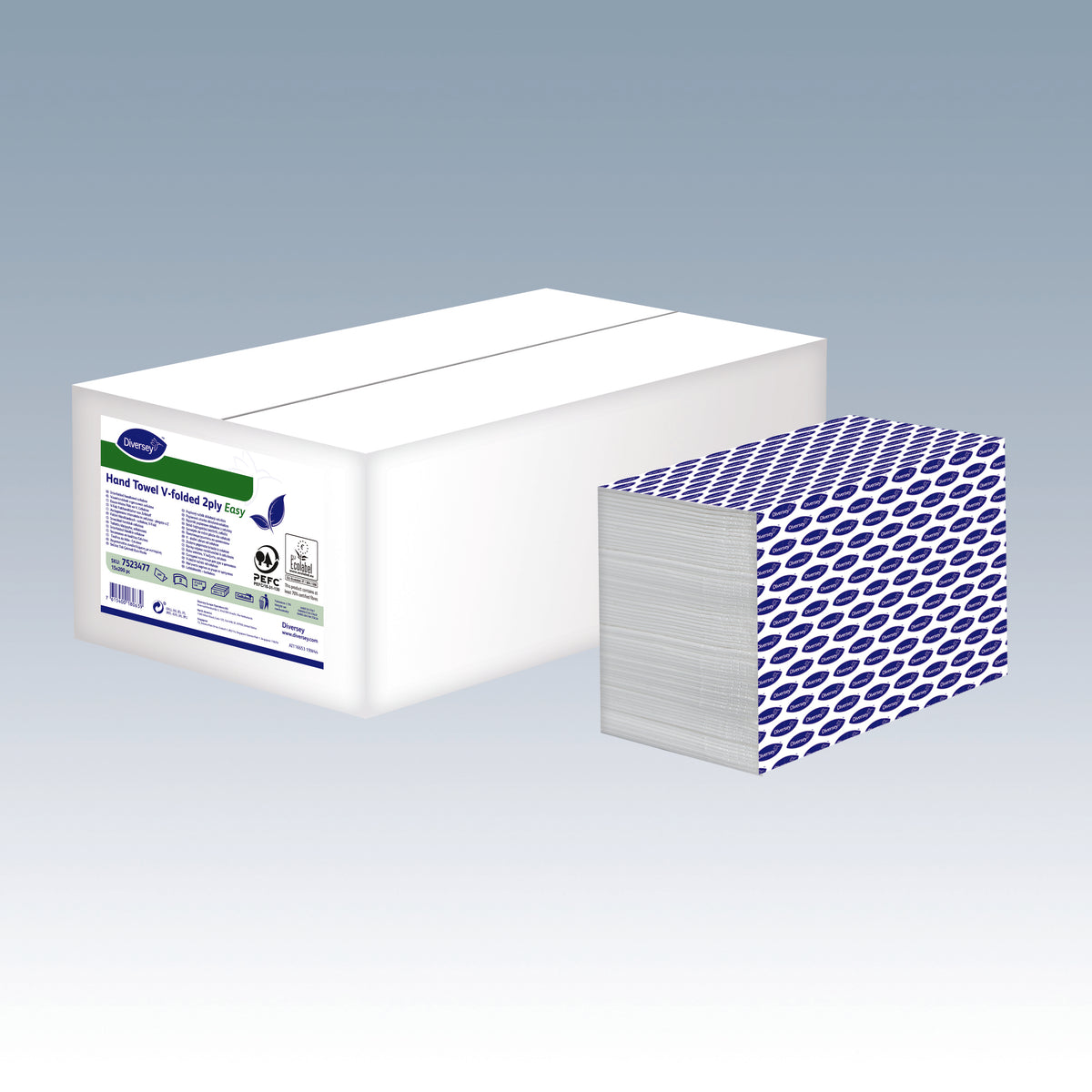 Asciugamani di carta piegati a V Diversey Hand Towel V-Folded Easy 24 x 21 cm 1 pezzo
