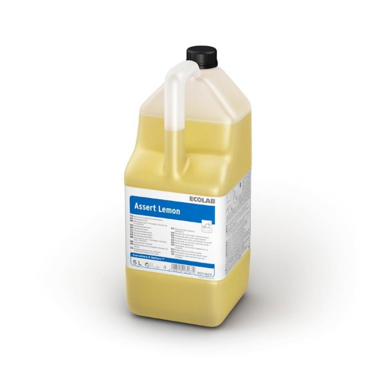 Detergente al limone per lavaggio manuale stoviglie Ecolab Assert Lemon 5 litri