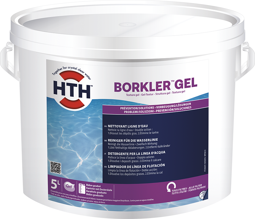 Detergente linea d'acqua delle piscine Diversey HTH BORKLER GEL 5 litri