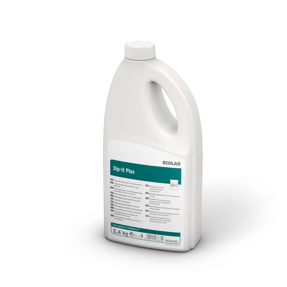 Detergente sbiancante per ammollo stoviglie a base di ossigeno Ecolab Dip-It Plus 2,4 kg