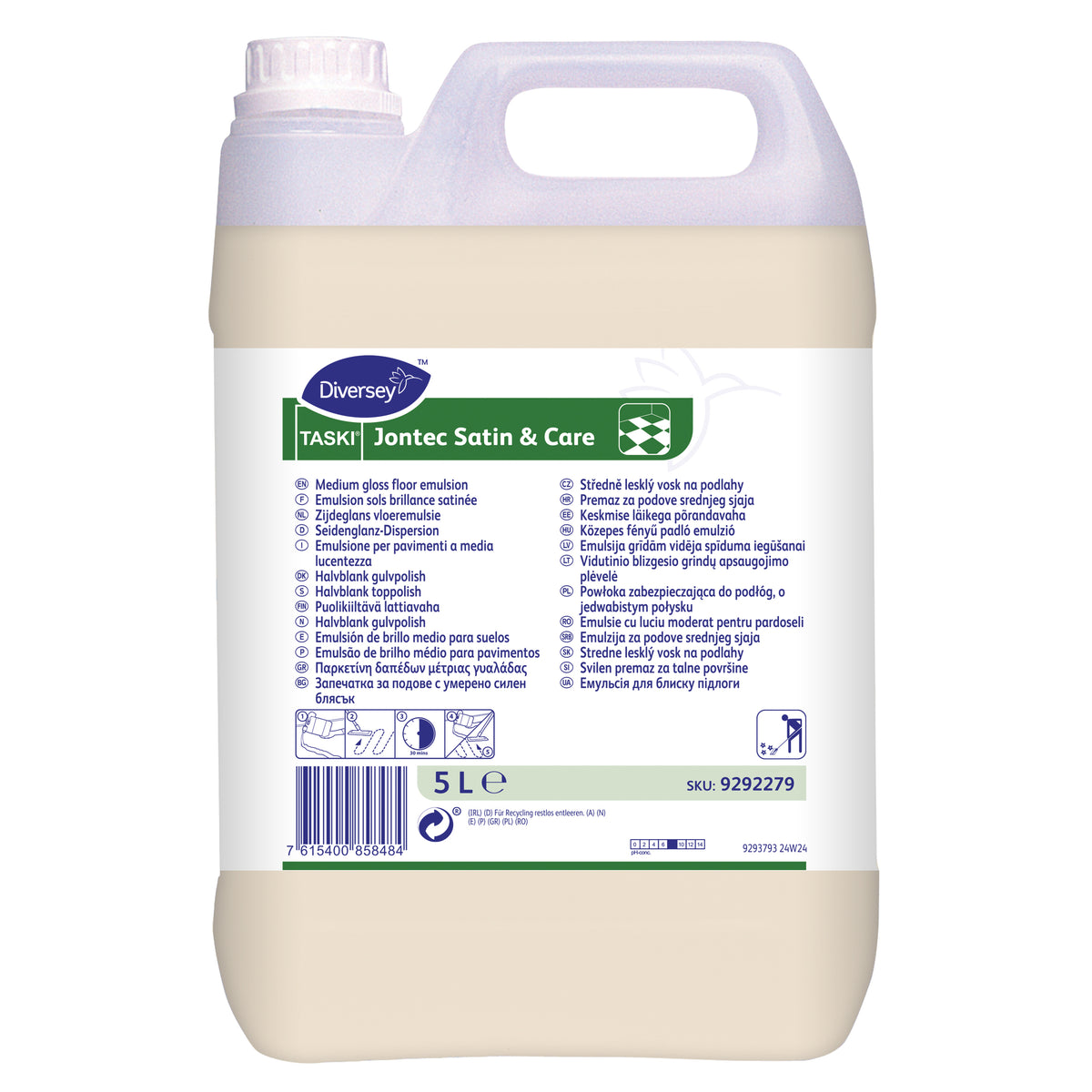 Emulsione per pavimenti a media brillantezza Diversey TASKI Jontec Satin & Care 2x5 litri