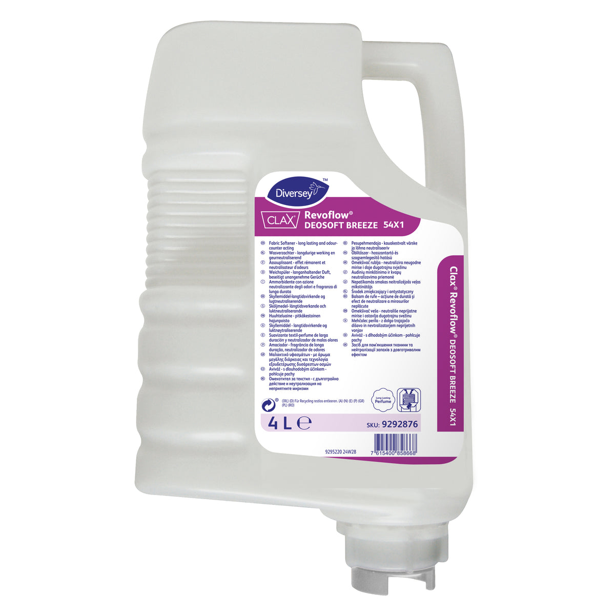 Ammorbidente Frangranza concentrata di lunga durata Diversey Clax Revoflow DEOSOFT BREEZE 54X1 2x4 litri