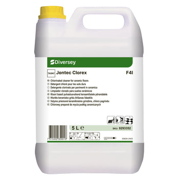 Detergente clorinato per pavimenti in ceramica Diversey TASKI Jontec Clorex F4l 5 litri