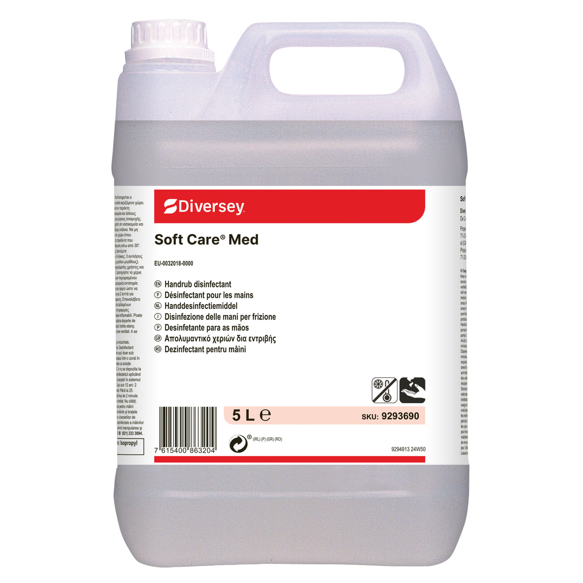 Disinfezione delle mani per frizione Diversey Soft Care Med 2x5 litri