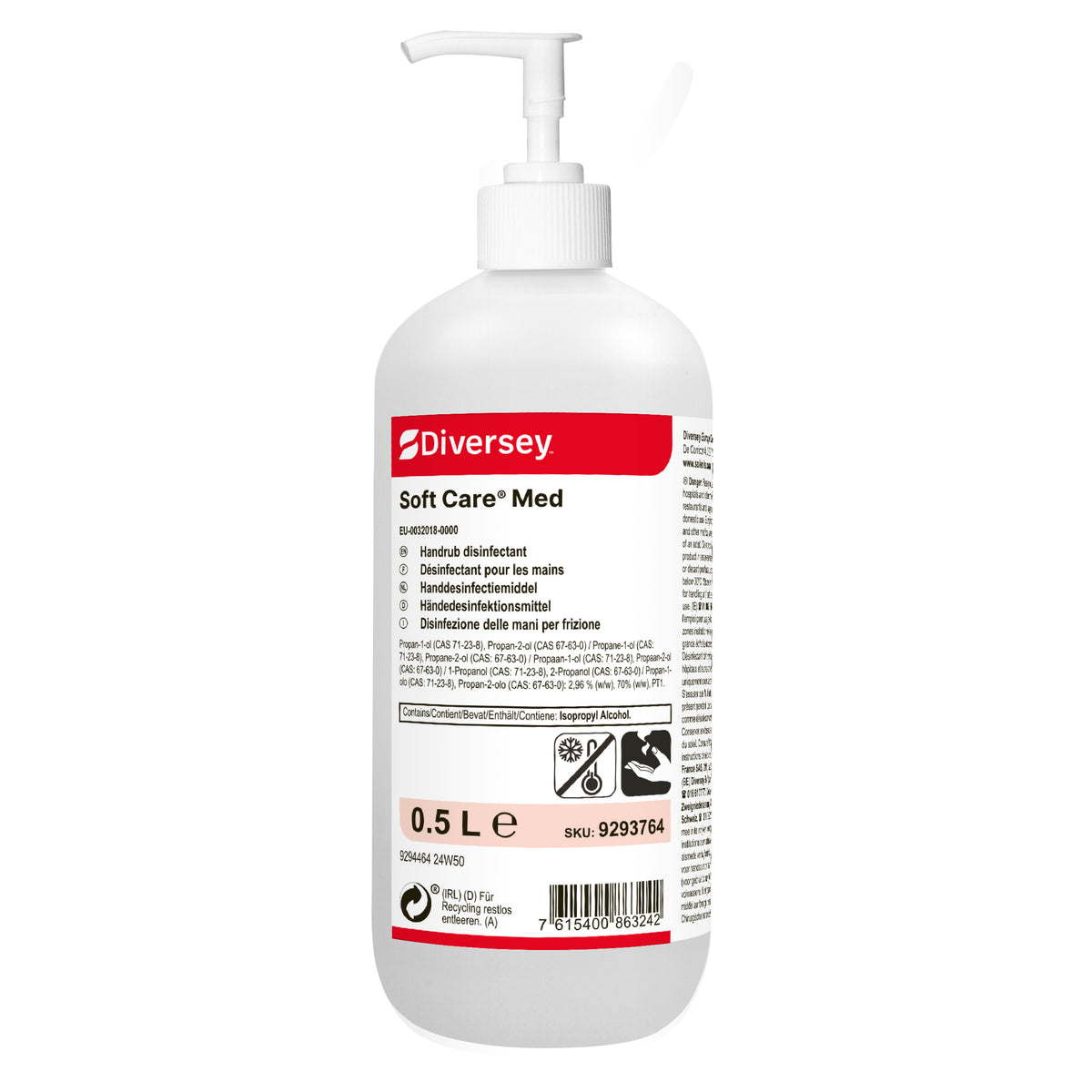 Disinfezione delle mani per frizione Diversey Soft Care Med 500 ml
