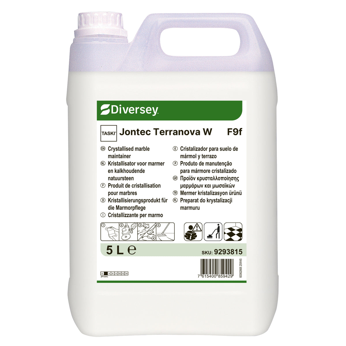 Cristallizzante per marmo Diversey TASKI Jontec Terranova W F9f 5 litri