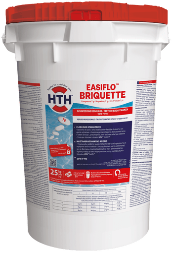Cloro non stabilizzato in pastiglie 7 g Diversey HTH EASIFLO BRIQUETTES 25 kg