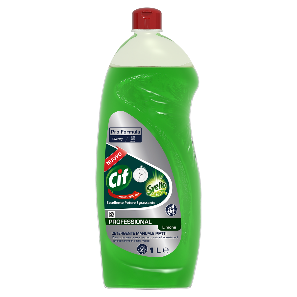 Detergente sgrassante per lavaggio manuale stoviglie Diversey Cif Professional Detergente Manuale Piatti 12x1 litro