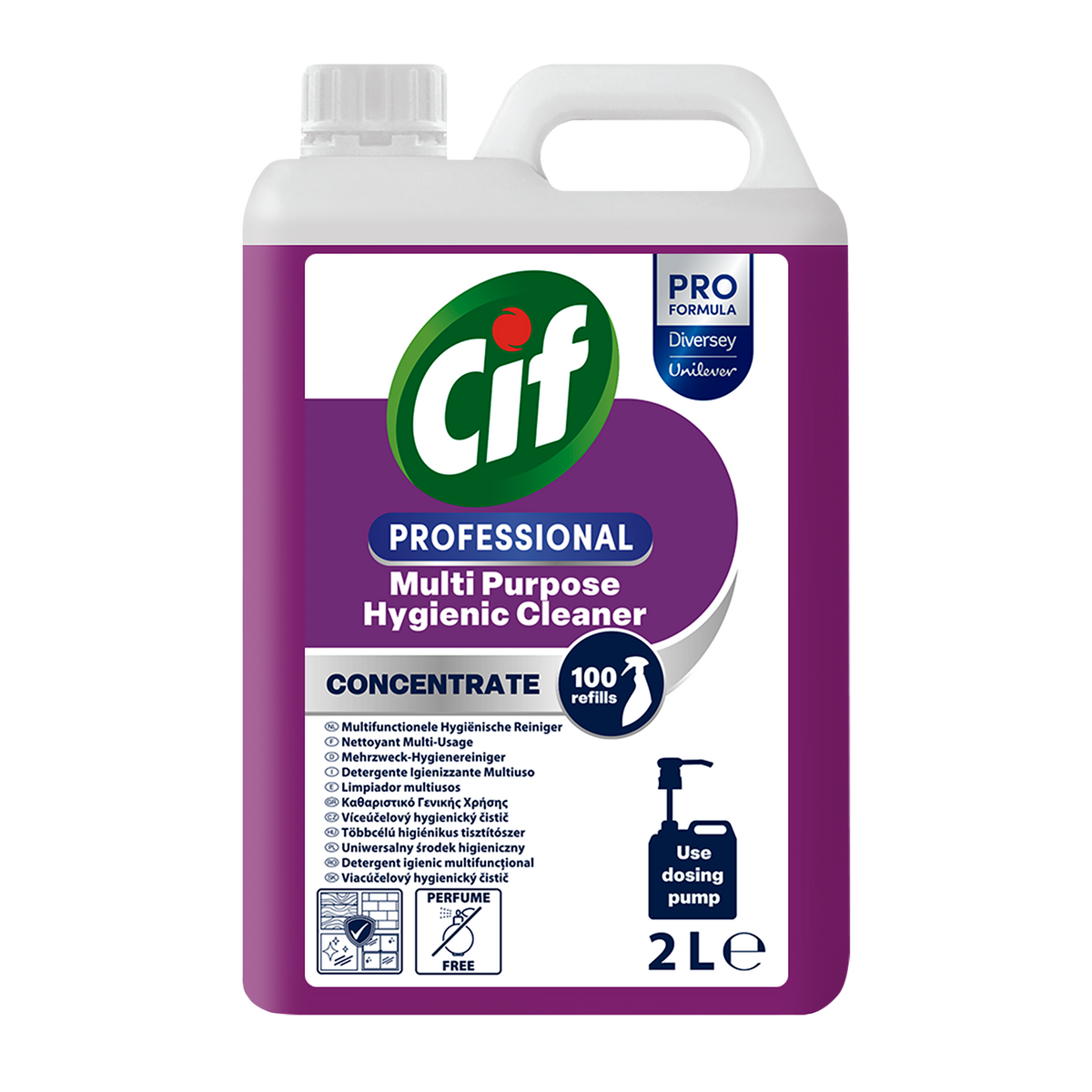 Detergente igienizzante multiuso concentrato Diversey Cif Professional 2 litri
