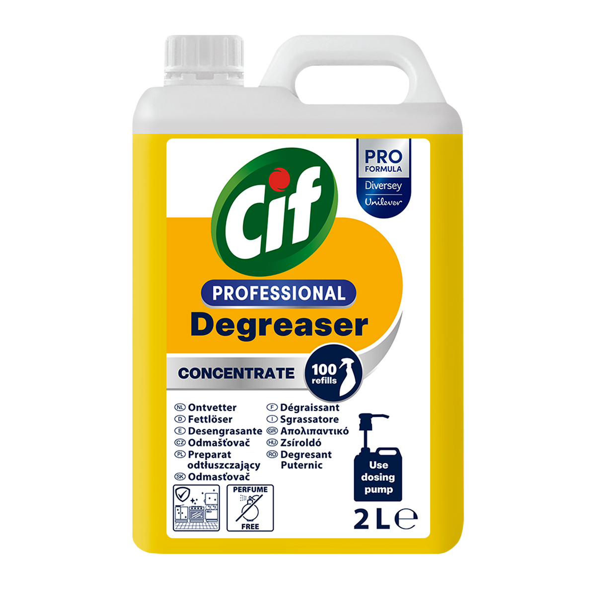 Sgrassatore concentrato Diversey Cif Professional 2 litri
