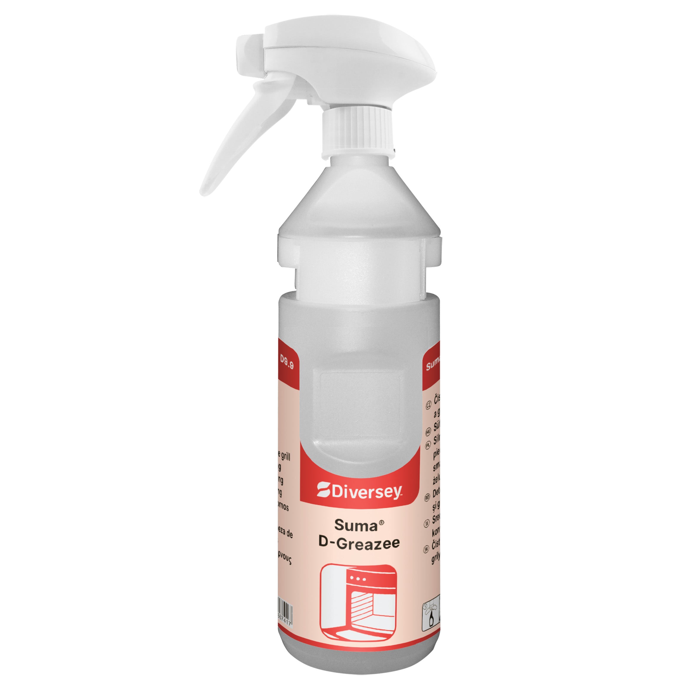 750ml 6x1pz Diversey Suma D-Greaz D9.9 Empty Bottlekit 6 pezzi