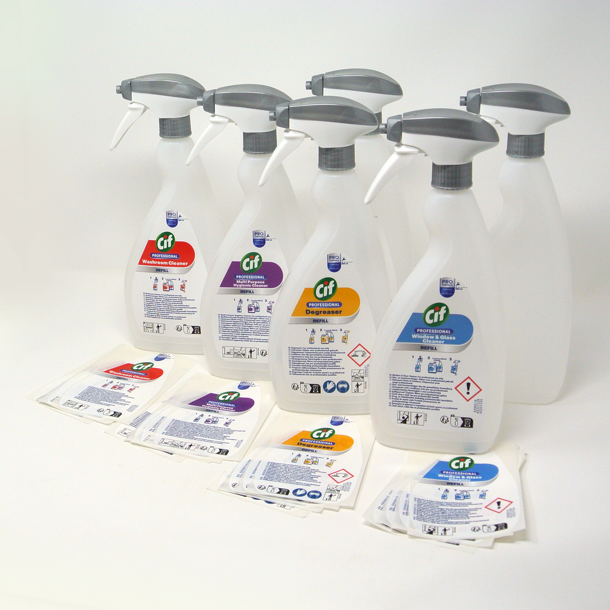 Kit flacone dosatore Diversey Cif Professional 6 pezzi