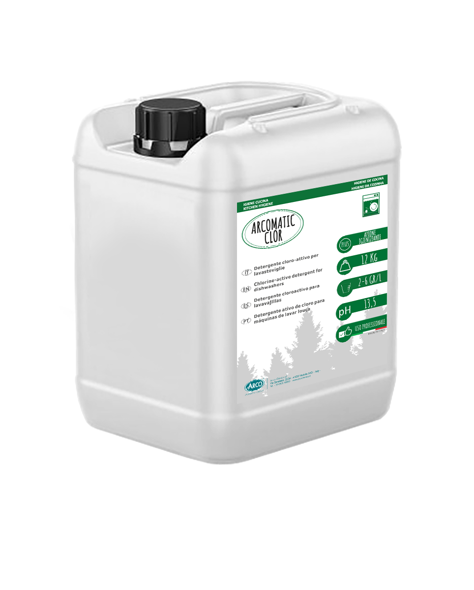 Detergente liquido concentrato clorattivo per lavastoviglie Arco Chimica Arco Matic Clor 12 kg