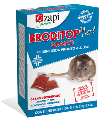 Rodenticide pest control bait for mice and rats Zapi Broditop Next Grain 150 gr