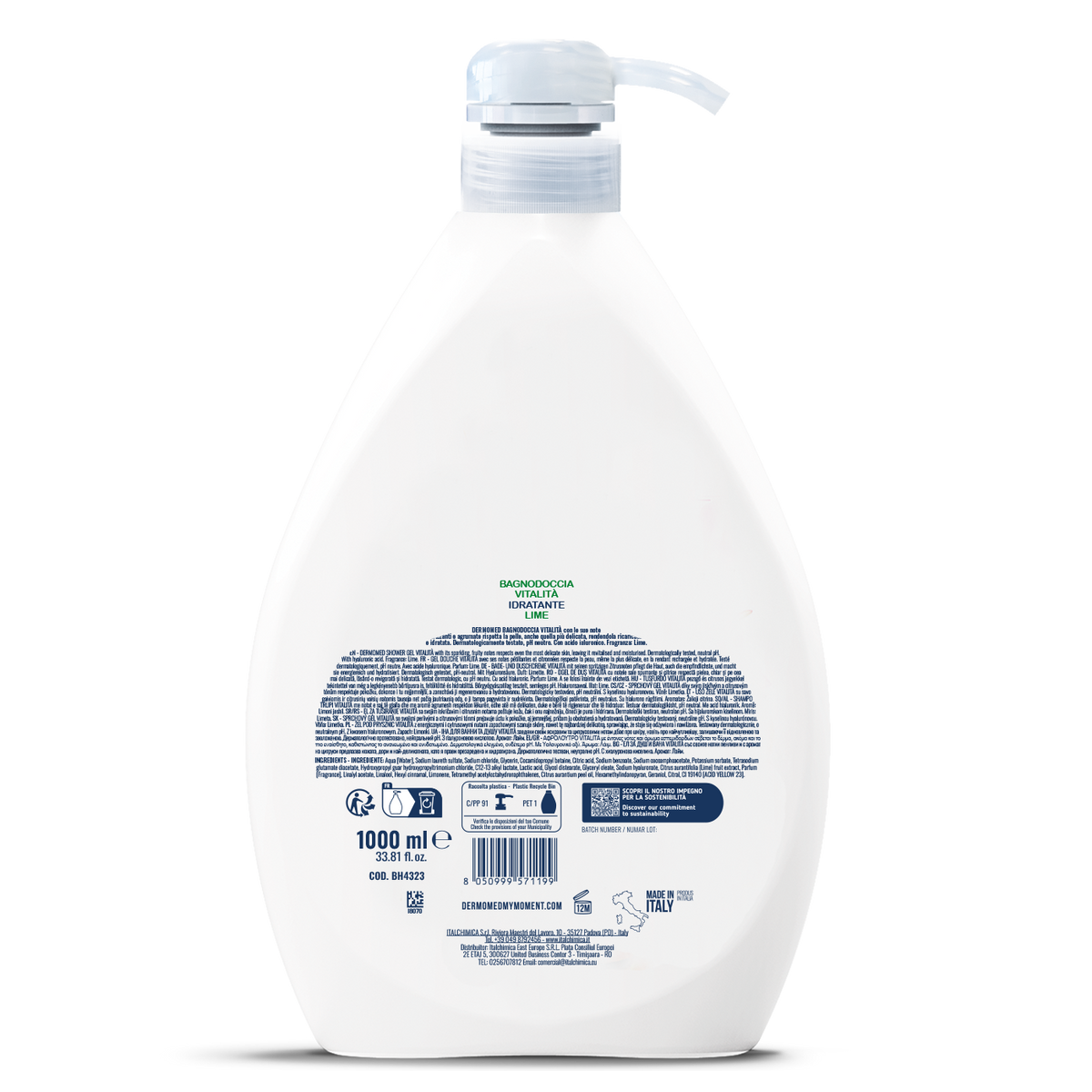 Bagnodoccia idratante Dermomed Vitalità 1 litro