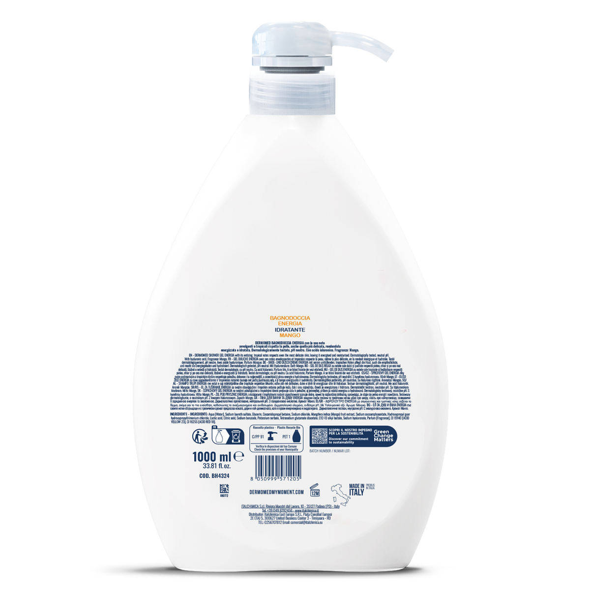 Bagnodoccia idratante Dermomed Energia 1 litro