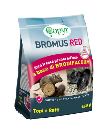Esca derattizzante rodenticida Copyr BROMUS RED PASTA 25 ppm  150g