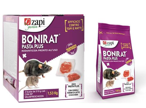 Esca rodenticida in pasta per topi e ratti Zapi Bonirat Pasta Plus 1,53 kg (3 buste)