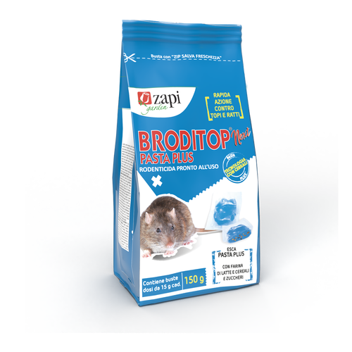 Esca rodenticida in pasta per topi e ratti Zapi Broditop Next Pasta Plus 150 g