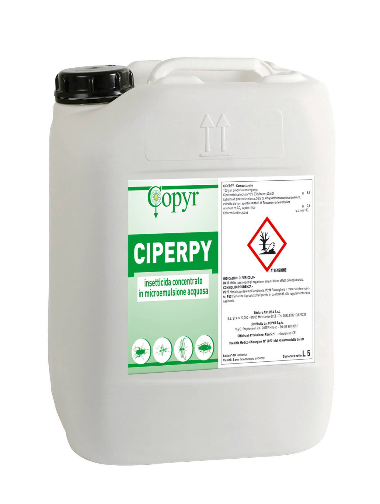 Insetticida per mosche, zanzare e scarafaggi Copy Ciperpy 5 litri