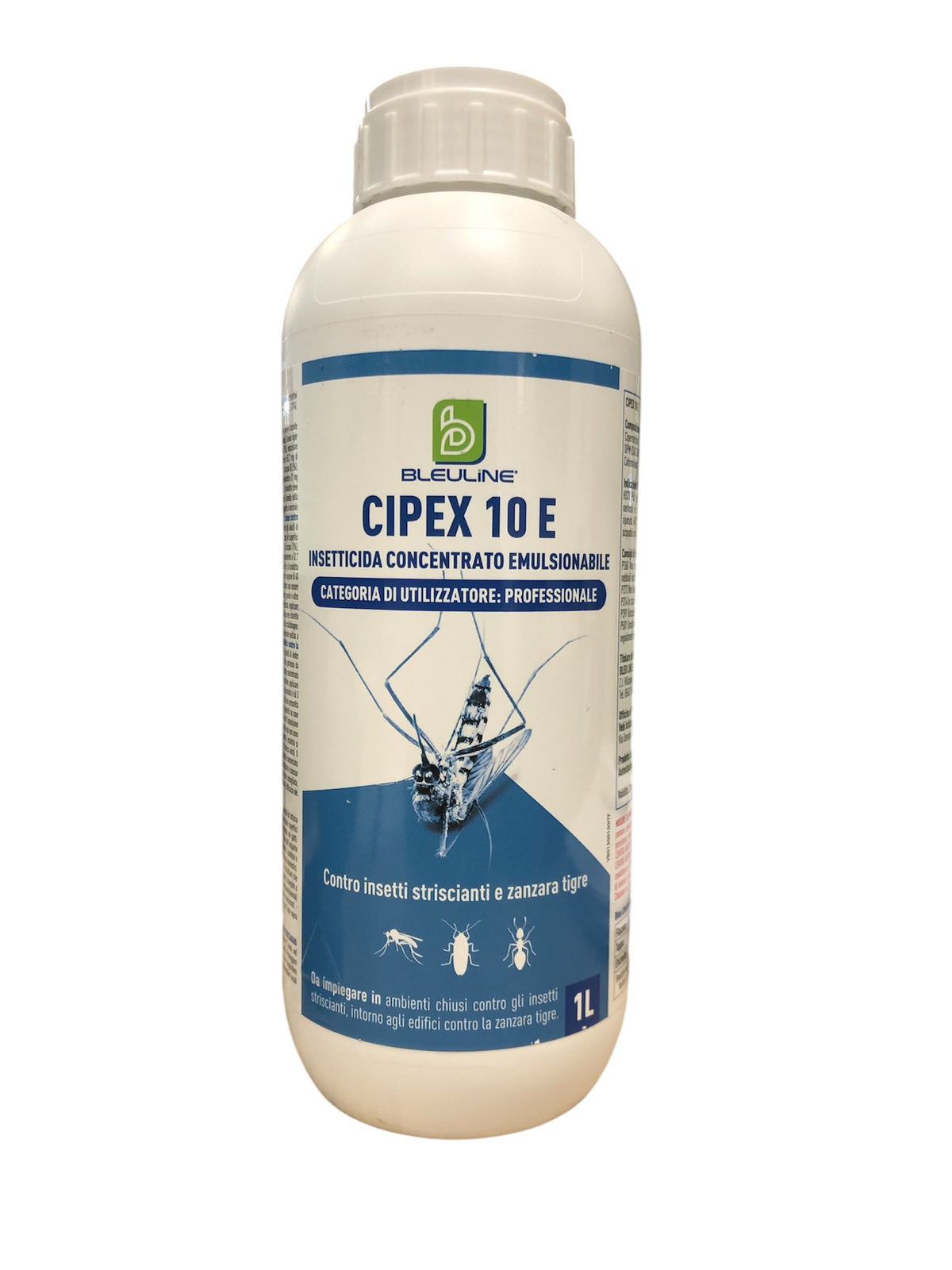 Insetticida concentrato emulsionabile per insetti striscianti e zanzara tigre Bleu Line Cipex 10 E 1 litro