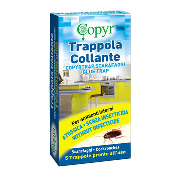 Trappola collante per scarafaggi e insetti striscianti Copyr Copyrtrap - Set da 5